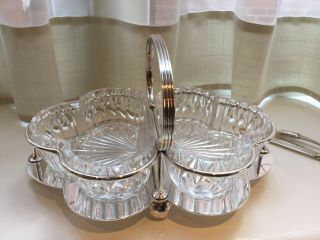 Antique Hukin And Heath Silver Plated And Glass Butter Dish