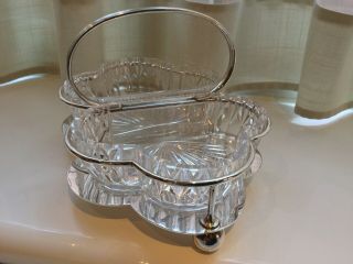 ANTIQUE HUKIN AND HEATH SILVER PLATED AND GLASS BUTTER DISH 5