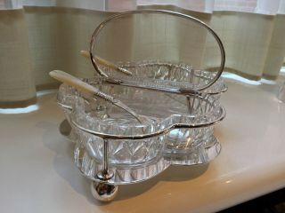 ANTIQUE HUKIN AND HEATH SILVER PLATED AND GLASS BUTTER DISH 7