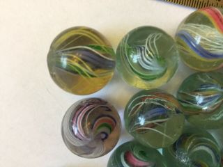 20 Vintage Handmade Swirl Marbles 6