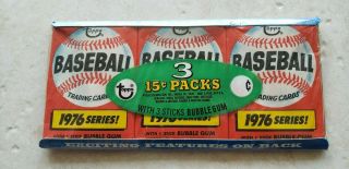 Rare 1976 Topps Baseball Wax Pack Tray
