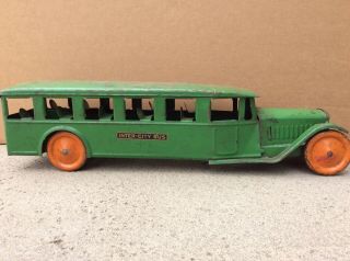 Vtg Steelcraft Pressed Steel Toy Inter - City Bus 1920’s Antique Toy Bus
