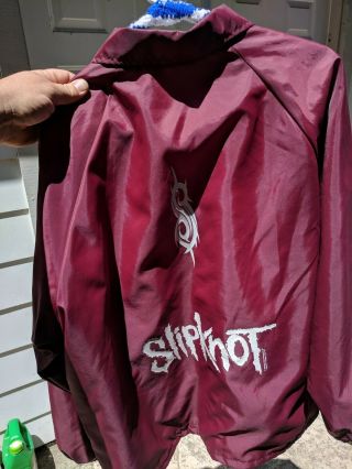 Vintage Slipknot Windbreaker Jacket - XL - Maroon - XL - 5 Metal Button SNAP 2