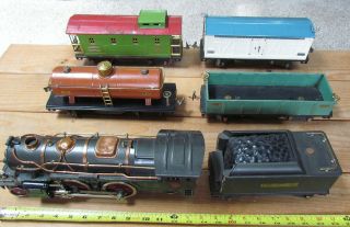 Rare Vintage 1933 Lionel Train Set/ 385e Locomotive & 384t Tender,  512,  514,  515,