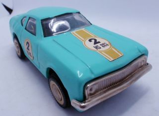 rare CHINA MS 885 Racer racing car wind - up tin toy 5
