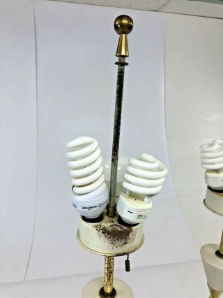 Vintage TABLE LAMP PAIR Mid Century Modern GERALD THURSTON LIGHTOLIER atomic 50s 2