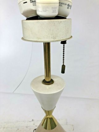 Vintage TABLE LAMP PAIR Mid Century Modern GERALD THURSTON LIGHTOLIER atomic 50s 5