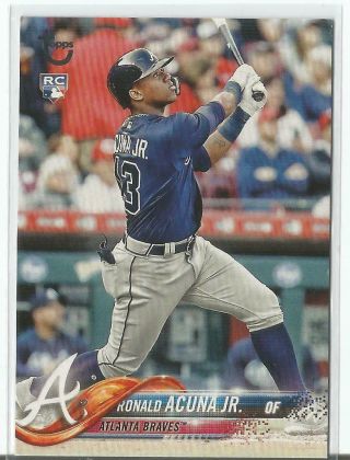 Ronald Acuna Jr.  2018 Topps Update Vintage Stock Sp Rookie Rc 250 Braves 05/99