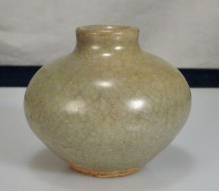 15th Century Thai Sawankhalok Stoneware Celadon Glaze Jarlet - 56918