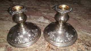 Wallace Grand Baroque Sterling Weighted Candlesticks