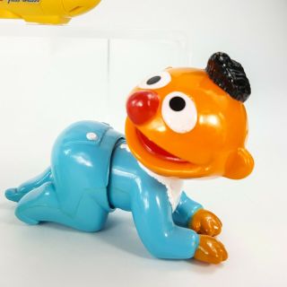 Vintage Plastic Wind Up Toy Baby Ernie