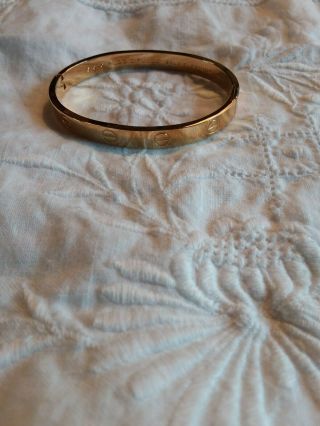 1970 Aldo Cipullo Charles Revson Inc.  Gold Electroplated Version Love Bracelet