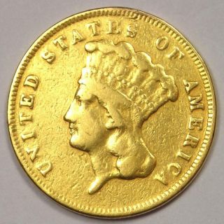1874 Indian Three Dollar Gold Coin ($3) - Xf Details (ef) - Rare Coin