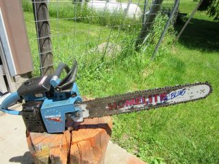 Vintage Homelite Xl Chainsaw Limited Edition Ol Old Blue Ner Low Hour