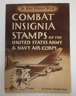 Ww2 Vintage Booklet Combat Insignia Stamps Of The Us Army & Navy Air Corps Vol.  1