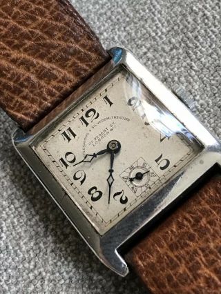 Vintage Solid Silver Goldsmiths & Silversmiths Art Deco 1931 Wristwatch