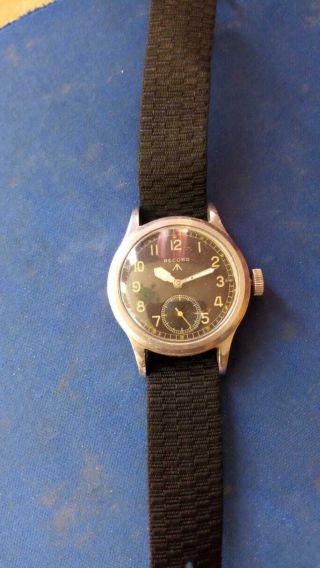 Vintage Record Dirty Dozen British Military Www World War Men Wrist Watch.