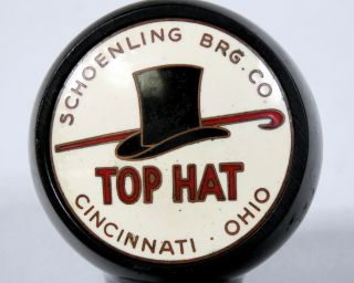 Vintage Top Hat Beer Ball Tap Knob Handle Schoenling Brewing Co.  Cincinnati,  Ohio 2