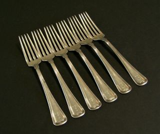 Set Of 6 Gorham Old French Sterling Silver Dinner Forks 8.  9 Ozt Not Scrap