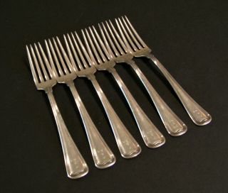 Set of 6 Gorham Old French Sterling Silver Dinner Forks 8.  9 OZT Not Scrap 2