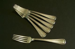 Set of 6 Gorham Old French Sterling Silver Dinner Forks 8.  9 OZT Not Scrap 4