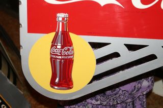 Vintage 1947 Coca Cola Fishtail Soda Pop 2 Sided 24 