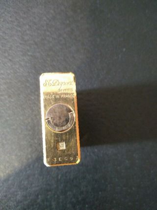 VINTAGE S.  T.  DUPONT de PARIS FRANCE SMALL GOLD PLATED CIGARETTE LIGHTER 6