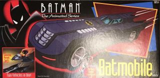 Vintage 1992 Batman The Animated Series " Batmobile " Brand Kenner Vtg