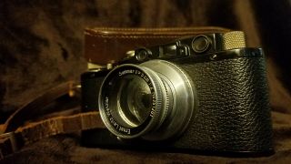 Vintage Leica D.  R.  P.  Ernst Leitz Wetzlar 35mm Camera No.  188741 F=5cm 1:2 Lens