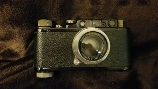 Vintage Leica D.  R.  P.  Ernst Leitz Wetzlar 35mm Camera No.  188741 f=5cm 1:2 lens 2