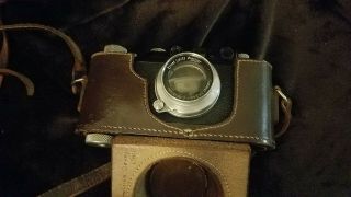 Vintage Leica D.  R.  P.  Ernst Leitz Wetzlar 35mm Camera No.  188741 f=5cm 1:2 lens 3