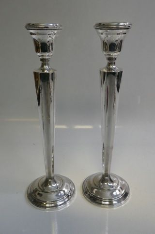 Vintage Hamilton Weighted Tall Sterling Candle Holders - Model Number 70