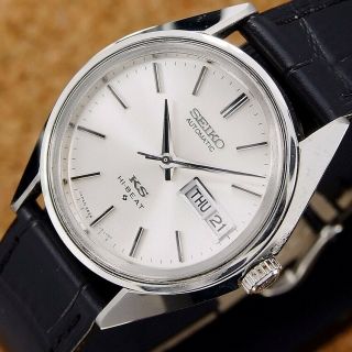 Authentic Mens King Seiko Hi - Beat Day Date Ref.  5626 - 7111 Silver Dial Automatic