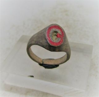 Detector Finds Ancient Bronze Ring With Enamelled 