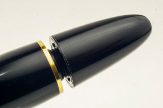 VINTAGE MONTBLANC MEISTERSTUCK 149 Fountain Pen - Black - Gold Trim - 14C M Nib 9