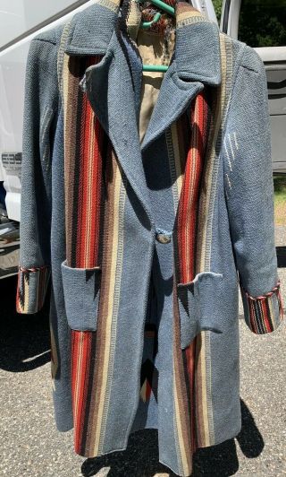 Vintage Ganscraft Chimayo Native American Blanket Coat