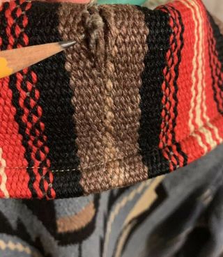 Vintage Ganscraft Chimayo Native American Blanket Coat 8