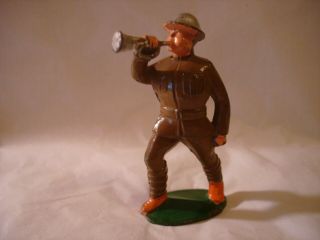 Vintage Barclay Bugler Soldier Playing Horn Lead Figure Toy