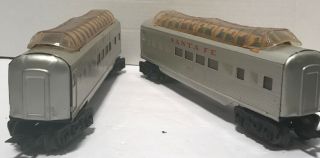 Marx Vintage O Gauge 3 Rail Santa Fe Diesel 1095 And Pusher W/ 6 Passenger Cars 5