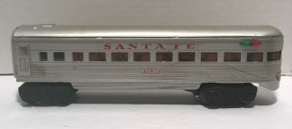 Marx Vintage O Gauge 3 Rail Santa Fe Diesel 1095 And Pusher W/ 6 Passenger Cars 6