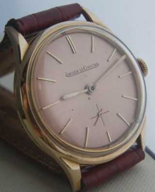 Jager Lecoultre 18k Gold Watch Rare Dial
