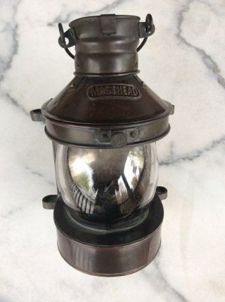 Vintage Marine Copper And Brass Lantern