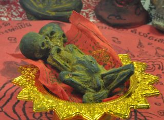 Thai Amulet Talisman Big 2 Head Kuman Thong Ghost Baby Doll Black Magic Voodoo