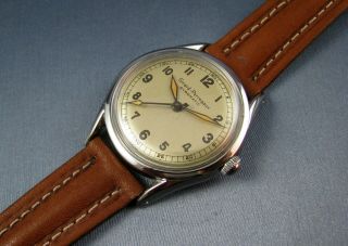 Vintage Girard Perregaux Gyromatic Stainless Steel Automatic Mens Watch 1950s