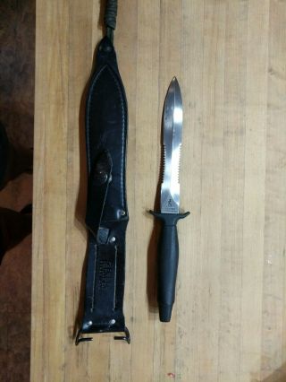 Vintage Gerber Mark Ii Dagger Fixed Blade Fighting Knife With Sheath