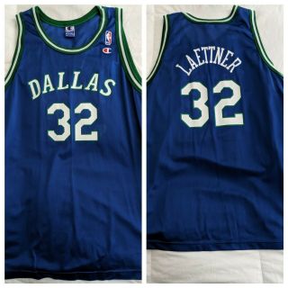 Rare Vintage Retro Christian Laettner Dallas Mavericks Champion Jersey (52/xxl)