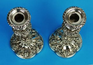 Stunning PAIR WILLIAM IV OLD SHEFFIELD PLATE CANDLESTICKS c1835 10 3/4 Inches 2