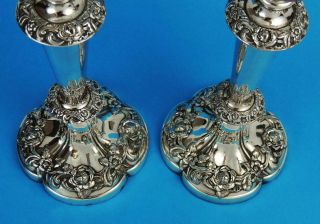 Stunning PAIR WILLIAM IV OLD SHEFFIELD PLATE CANDLESTICKS c1835 10 3/4 Inches 5