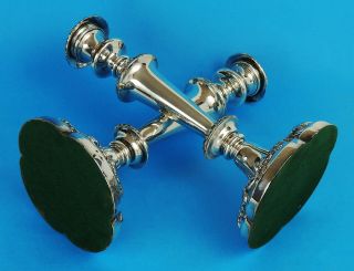 Stunning PAIR WILLIAM IV OLD SHEFFIELD PLATE CANDLESTICKS c1835 10 3/4 Inches 6