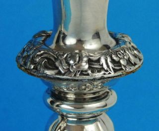 Stunning PAIR WILLIAM IV OLD SHEFFIELD PLATE CANDLESTICKS c1835 10 3/4 Inches 7